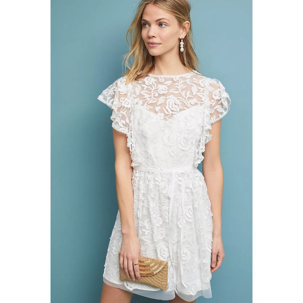 ML Monique Lhuillier Porcia Lace Dress 8